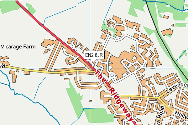 EN2 8JR map - OS VectorMap District (Ordnance Survey)
