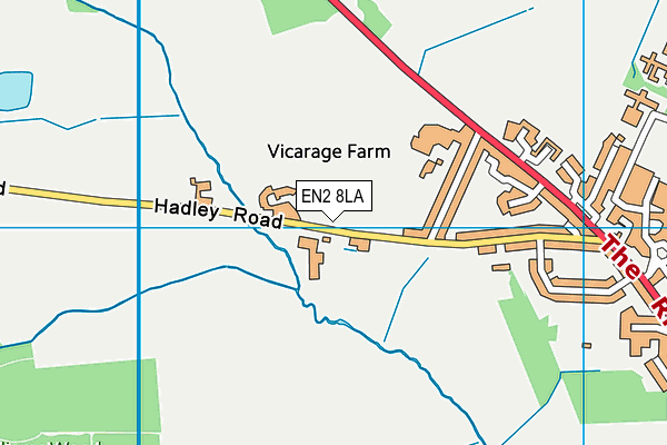 EN2 8LA map - OS VectorMap District (Ordnance Survey)