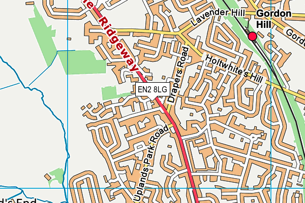 EN2 8LG map - OS VectorMap District (Ordnance Survey)