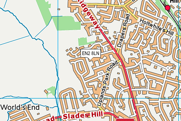 EN2 8LN map - OS VectorMap District (Ordnance Survey)