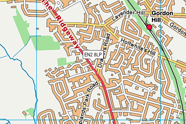 EN2 8LP map - OS VectorMap District (Ordnance Survey)