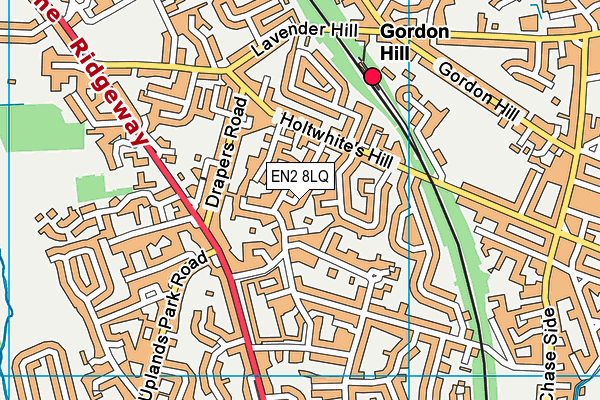 EN2 8LQ map - OS VectorMap District (Ordnance Survey)