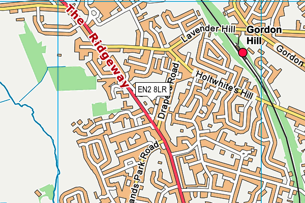 EN2 8LR map - OS VectorMap District (Ordnance Survey)