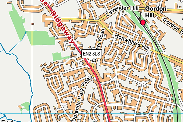 EN2 8LS map - OS VectorMap District (Ordnance Survey)
