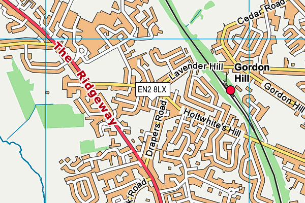 EN2 8LX map - OS VectorMap District (Ordnance Survey)