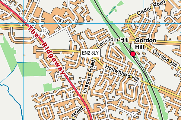 EN2 8LY map - OS VectorMap District (Ordnance Survey)