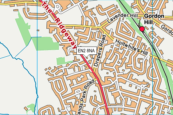 EN2 8NA map - OS VectorMap District (Ordnance Survey)