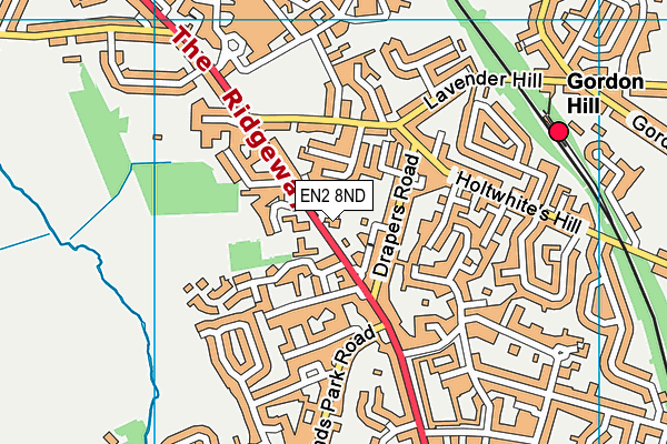 EN2 8ND map - OS VectorMap District (Ordnance Survey)