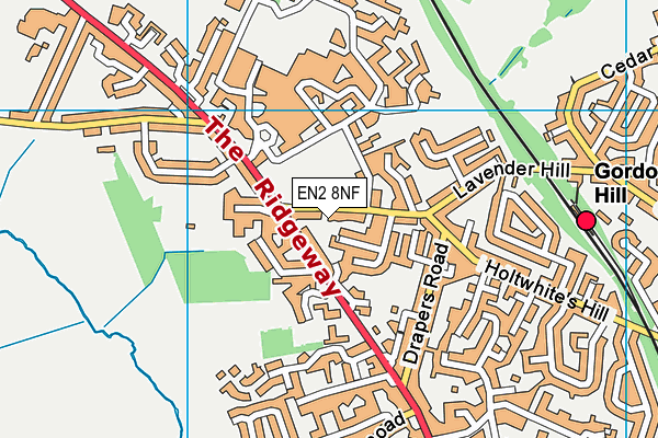 EN2 8NF map - OS VectorMap District (Ordnance Survey)