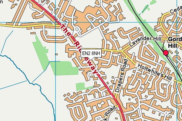 EN2 8NH map - OS VectorMap District (Ordnance Survey)