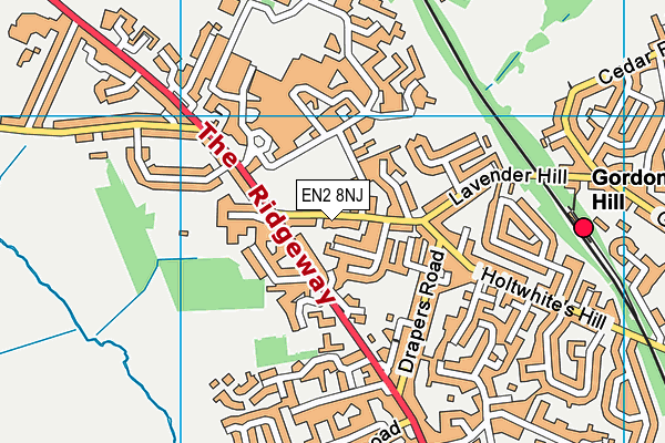 EN2 8NJ map - OS VectorMap District (Ordnance Survey)