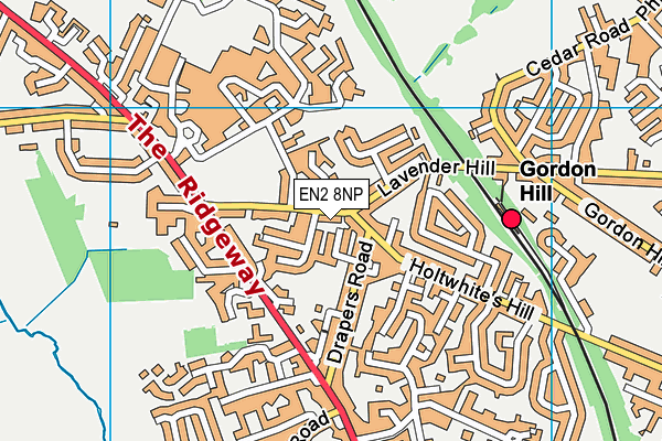 EN2 8NP map - OS VectorMap District (Ordnance Survey)