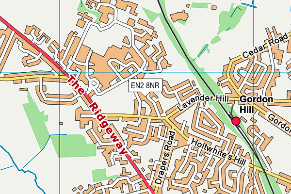 EN2 8NR map - OS VectorMap District (Ordnance Survey)