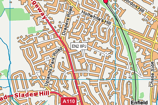 EN2 8PJ map - OS VectorMap District (Ordnance Survey)