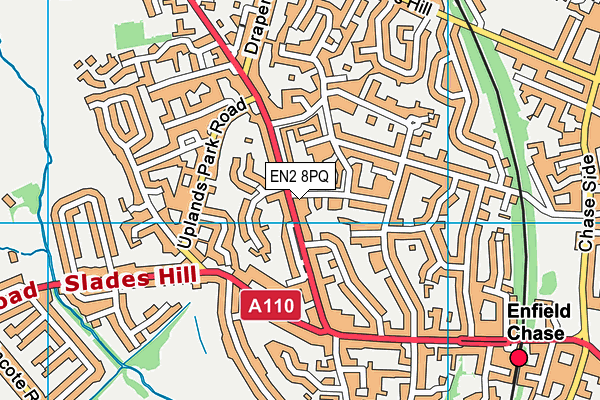 EN2 8PQ map - OS VectorMap District (Ordnance Survey)