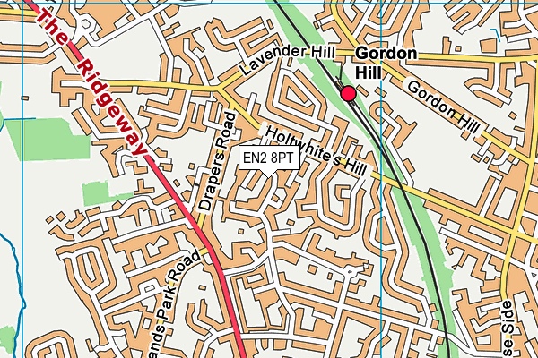 EN2 8PT map - OS VectorMap District (Ordnance Survey)