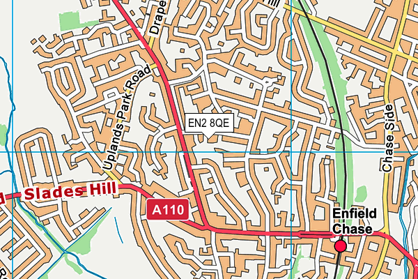 EN2 8QE map - OS VectorMap District (Ordnance Survey)