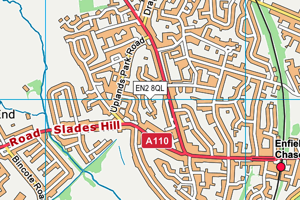 EN2 8QL map - OS VectorMap District (Ordnance Survey)