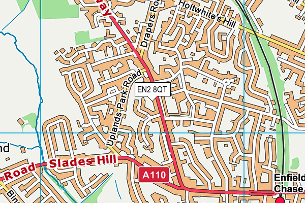 EN2 8QT map - OS VectorMap District (Ordnance Survey)