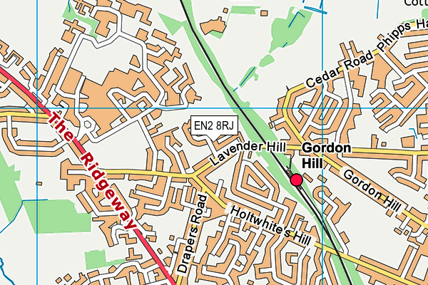 EN2 8RJ map - OS VectorMap District (Ordnance Survey)