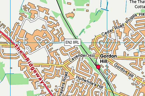 EN2 8RL map - OS VectorMap District (Ordnance Survey)