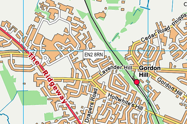 EN2 8RN map - OS VectorMap District (Ordnance Survey)