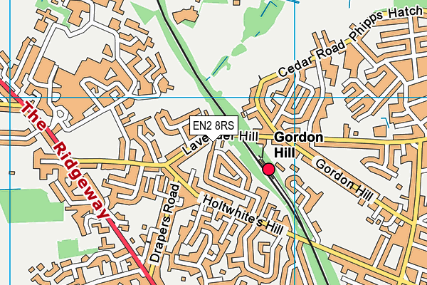 EN2 8RS map - OS VectorMap District (Ordnance Survey)