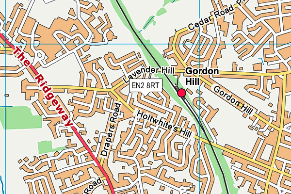 EN2 8RT map - OS VectorMap District (Ordnance Survey)