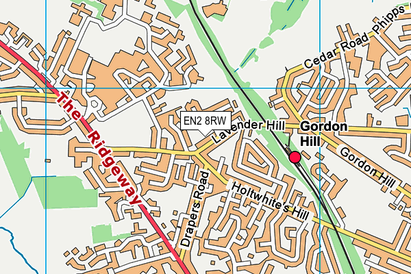 EN2 8RW map - OS VectorMap District (Ordnance Survey)