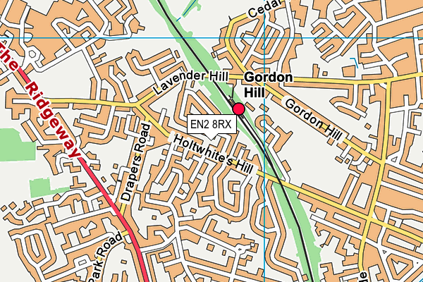 EN2 8RX map - OS VectorMap District (Ordnance Survey)