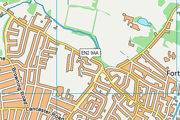 EN2 9AA map - OS VectorMap District (Ordnance Survey)