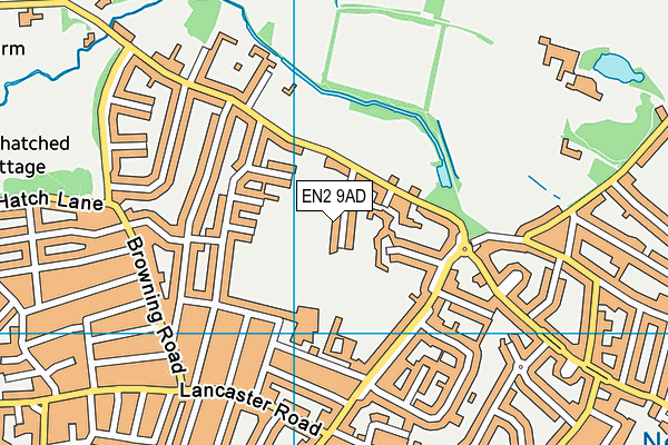 EN2 9AD map - OS VectorMap District (Ordnance Survey)