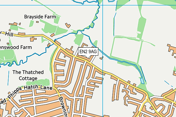 EN2 9AG map - OS VectorMap District (Ordnance Survey)