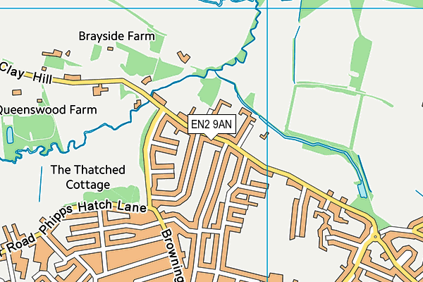 EN2 9AN map - OS VectorMap District (Ordnance Survey)