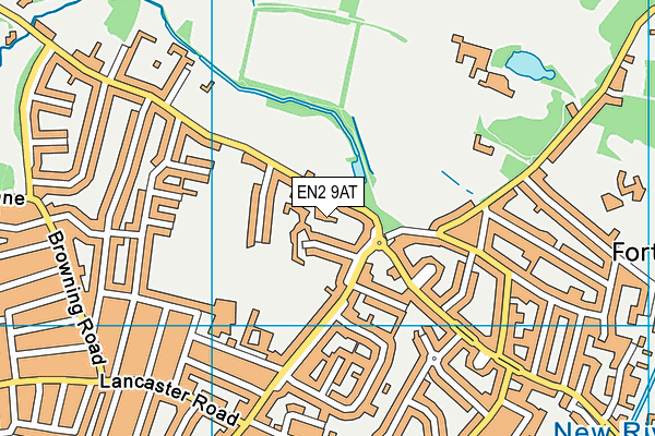 EN2 9AT map - OS VectorMap District (Ordnance Survey)
