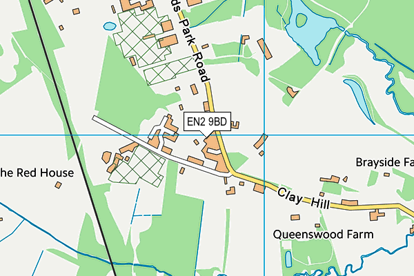 EN2 9BD map - OS VectorMap District (Ordnance Survey)