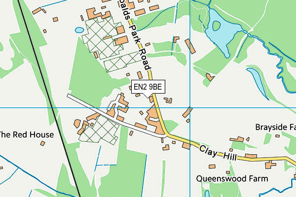 EN2 9BE map - OS VectorMap District (Ordnance Survey)