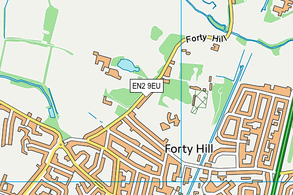 EN2 9EU map - OS VectorMap District (Ordnance Survey)