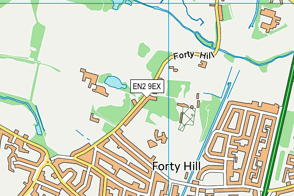 EN2 9EX map - OS VectorMap District (Ordnance Survey)
