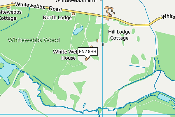 Whitewebbs Sports Centre (Closed) map (EN2 9HH) - OS VectorMap District (Ordnance Survey)