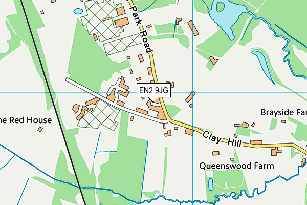 EN2 9JG map - OS VectorMap District (Ordnance Survey)