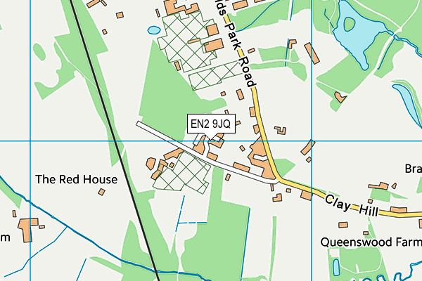 EN2 9JQ map - OS VectorMap District (Ordnance Survey)