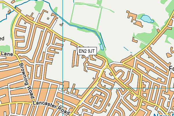 EN2 9JT map - OS VectorMap District (Ordnance Survey)