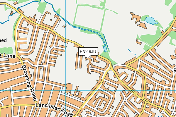 EN2 9JU map - OS VectorMap District (Ordnance Survey)