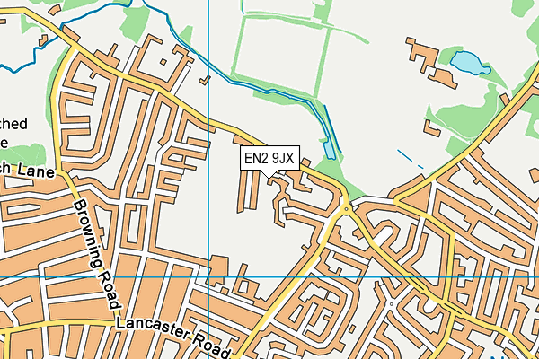 EN2 9JX map - OS VectorMap District (Ordnance Survey)