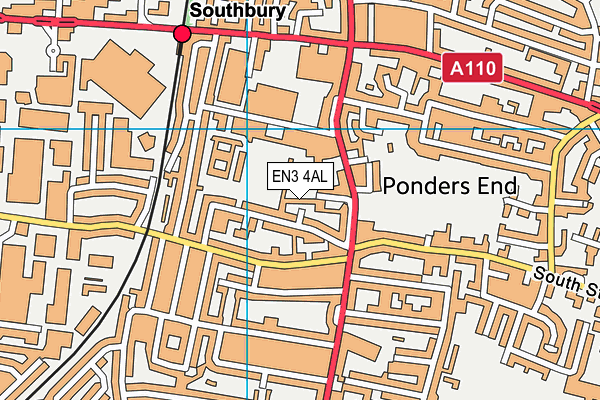 EN3 4AL map - OS VectorMap District (Ordnance Survey)