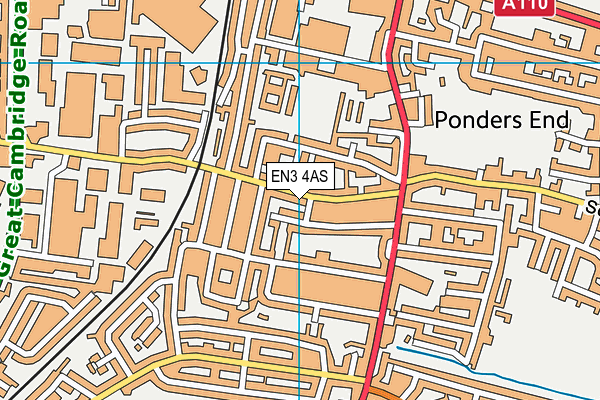 EN3 4AS map - OS VectorMap District (Ordnance Survey)