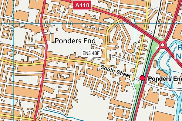 EN3 4BF map - OS VectorMap District (Ordnance Survey)