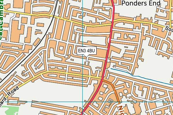 EN3 4BU map - OS VectorMap District (Ordnance Survey)