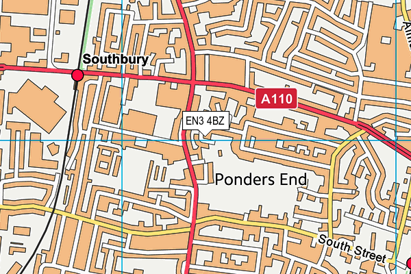 EN3 4BZ map - OS VectorMap District (Ordnance Survey)